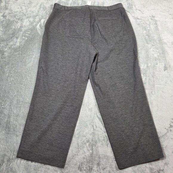 Talbots Pants Womens 1X Gray Ankle Cropped Career Stretch Trousers NEW - Picture 5 of 8